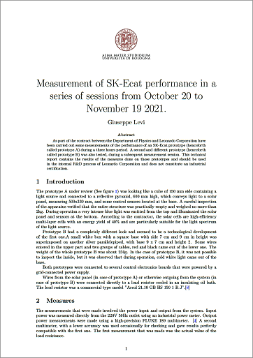 Measurement of SK-Ecat performance in a series of sessions from October 20 to November 19 2021.